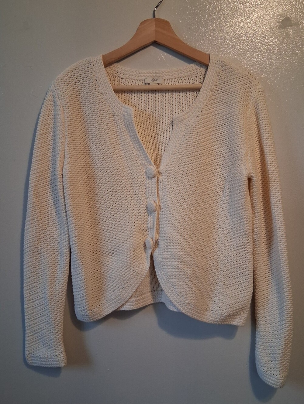 J. Jill Cream Cardigan Cotton